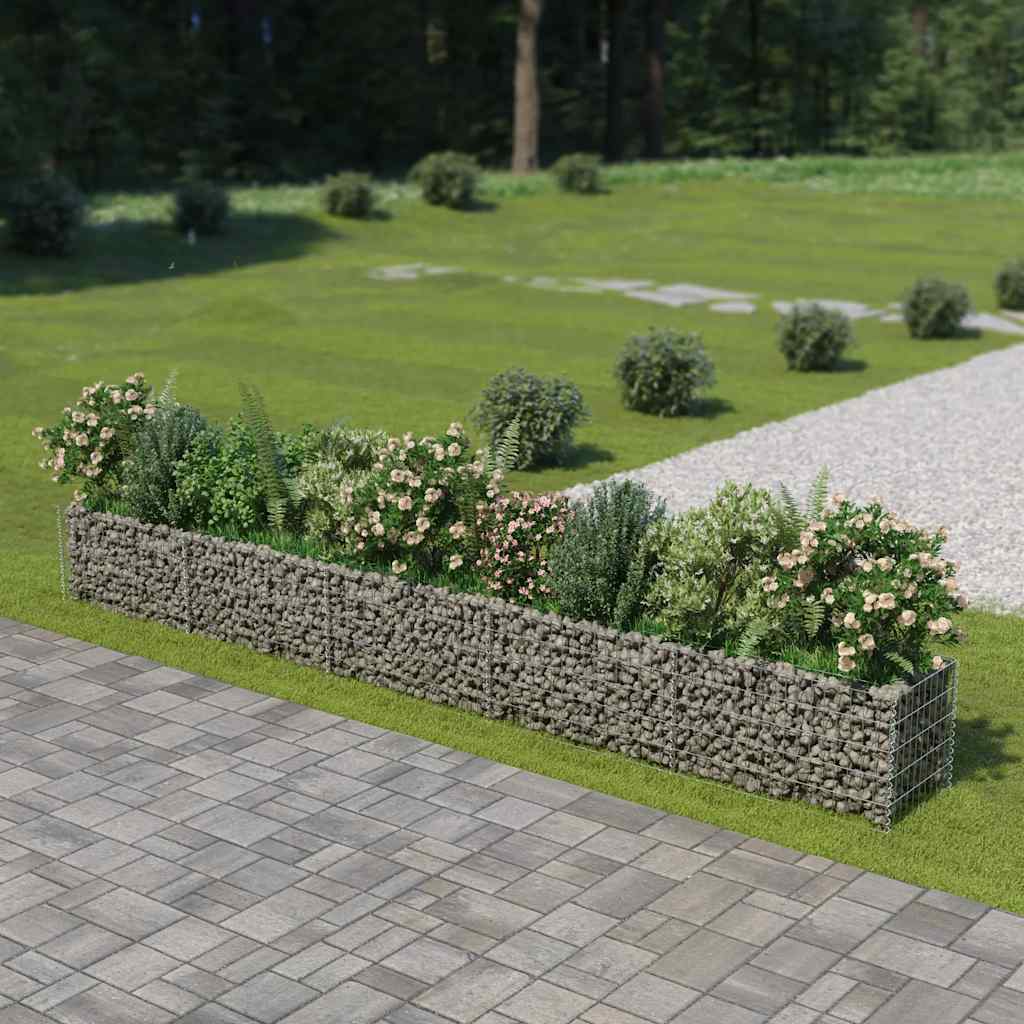 Gabion høybed galvanisert stål 450x50x50 cm