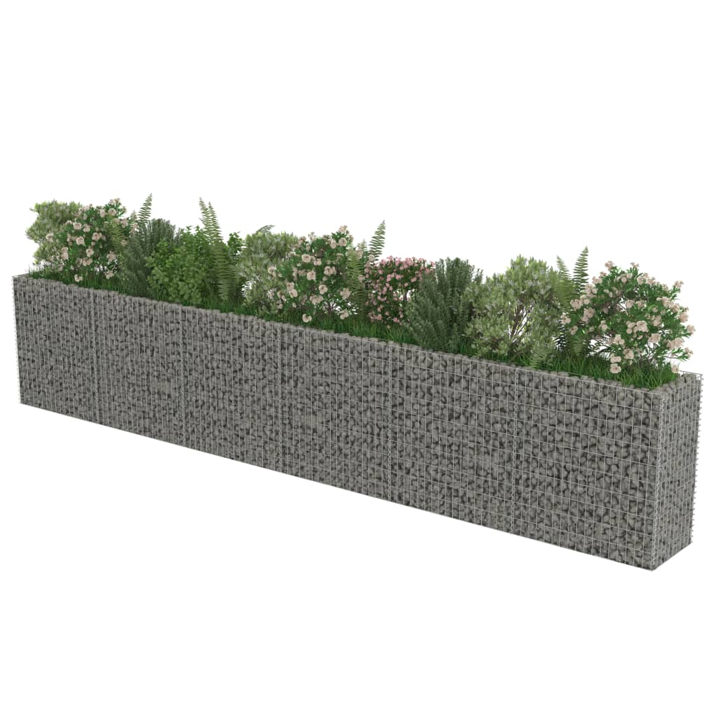 Gabion høybed galvanisert stål 540x50x100 cm