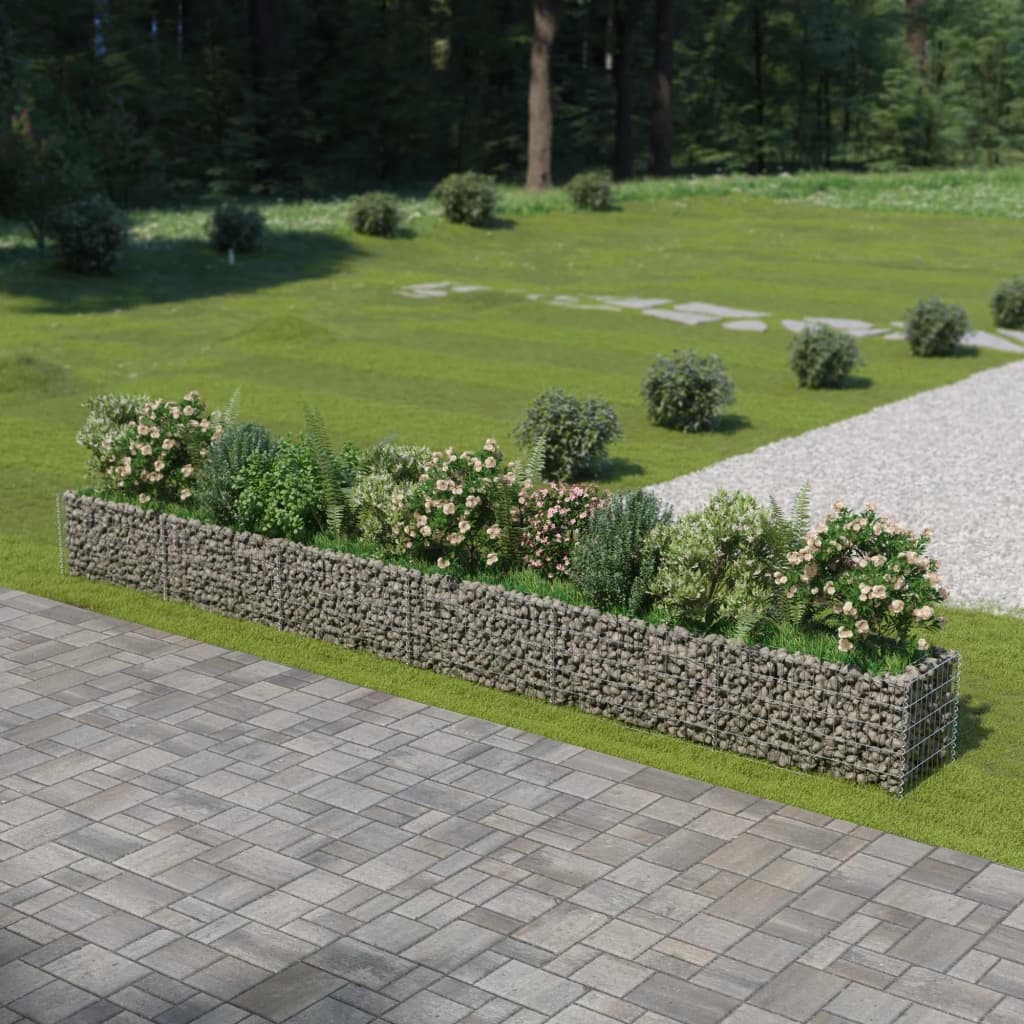 Gabion høybed galvanisert stål 540x50x50 cm
