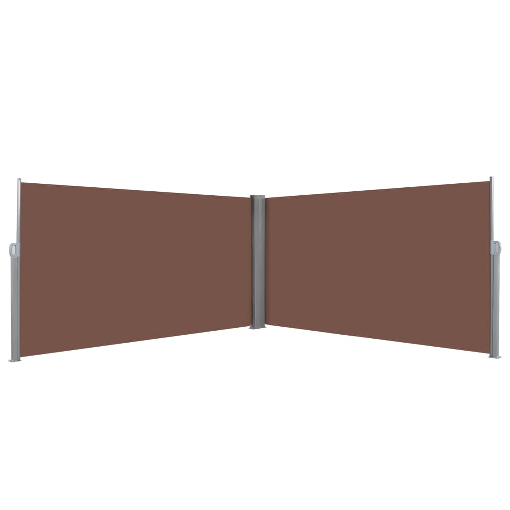 Uttrekkbar sidemarkise 160x600 cm brun