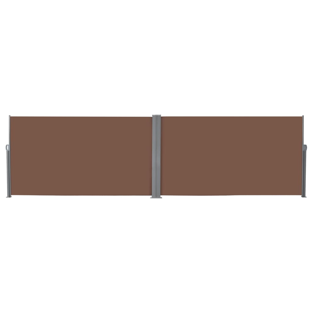 Uttrekkbar sidemarkise 160x600 cm brun