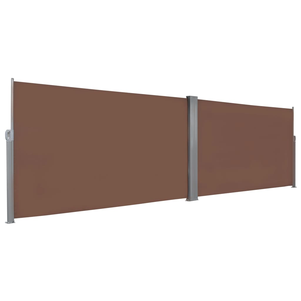 Uttrekkbar sidemarkise 160x600 cm brun