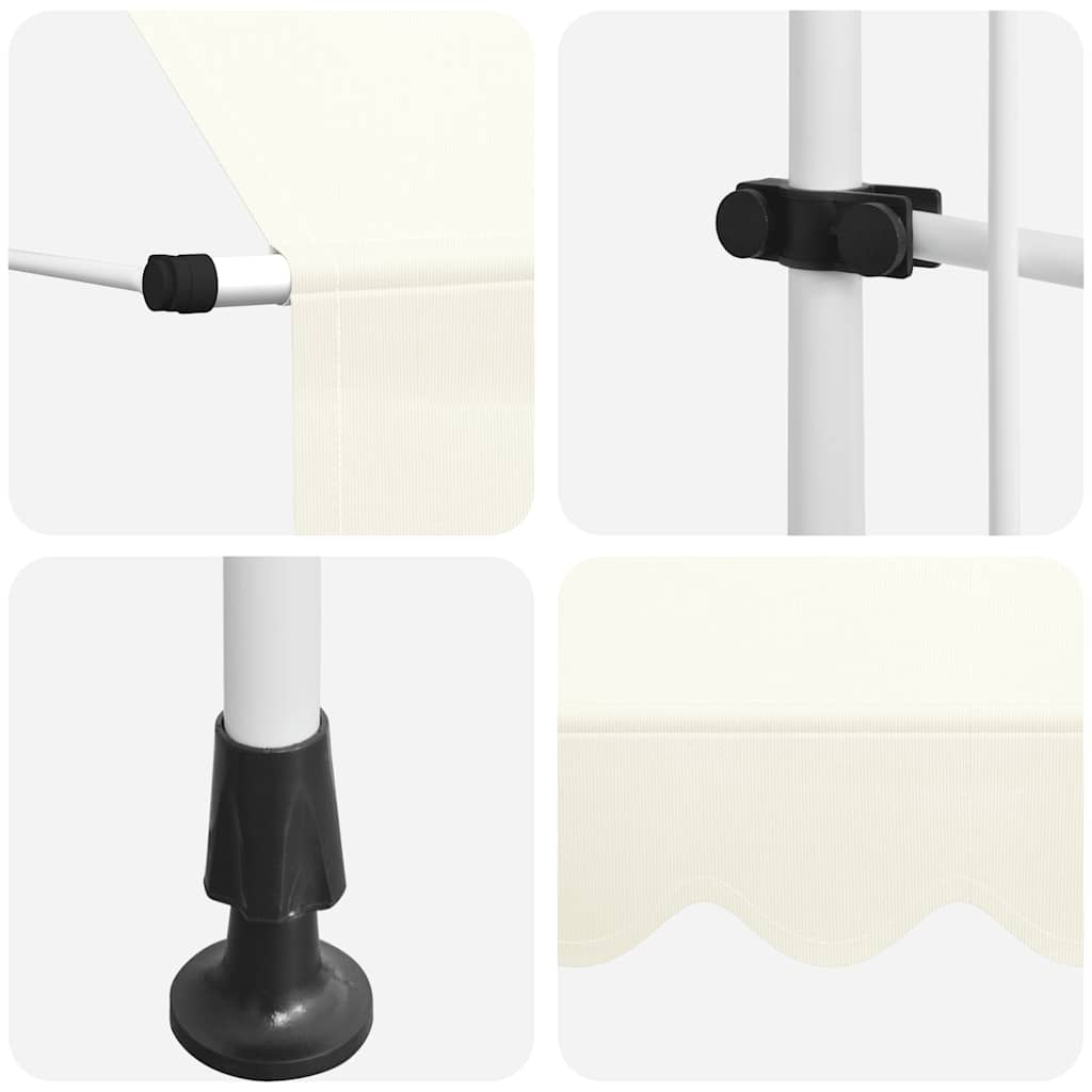 Manuell uttrekkbar markise 350 cm kremhvit