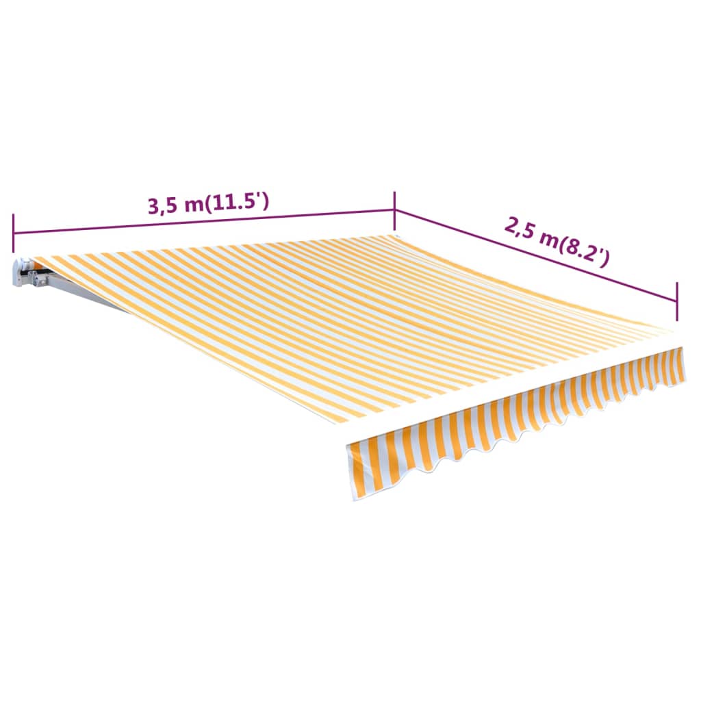 Markiseduk 350x250 cm oransje og hvit