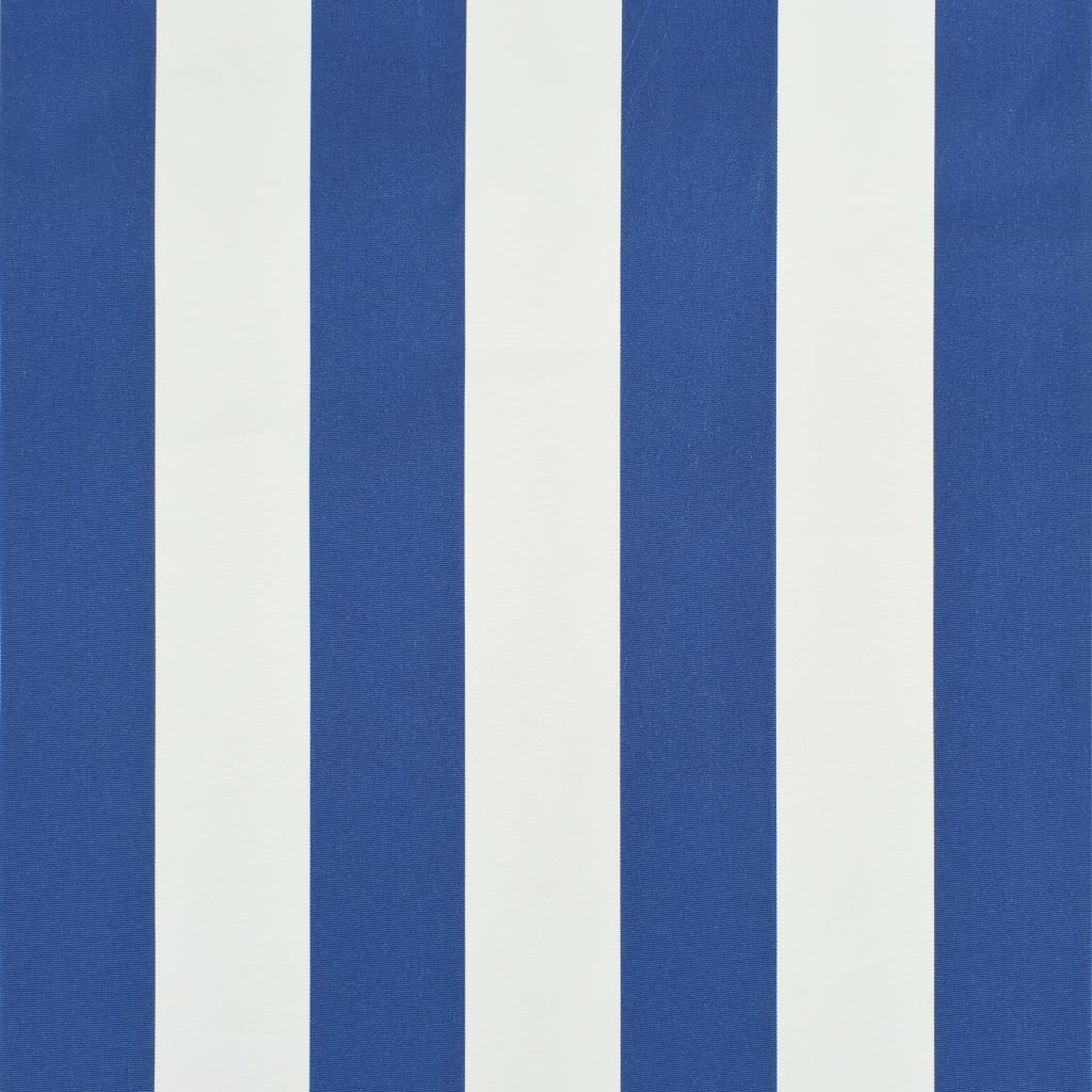 Uttrekkbar markise 300x150 cm blå og hvit