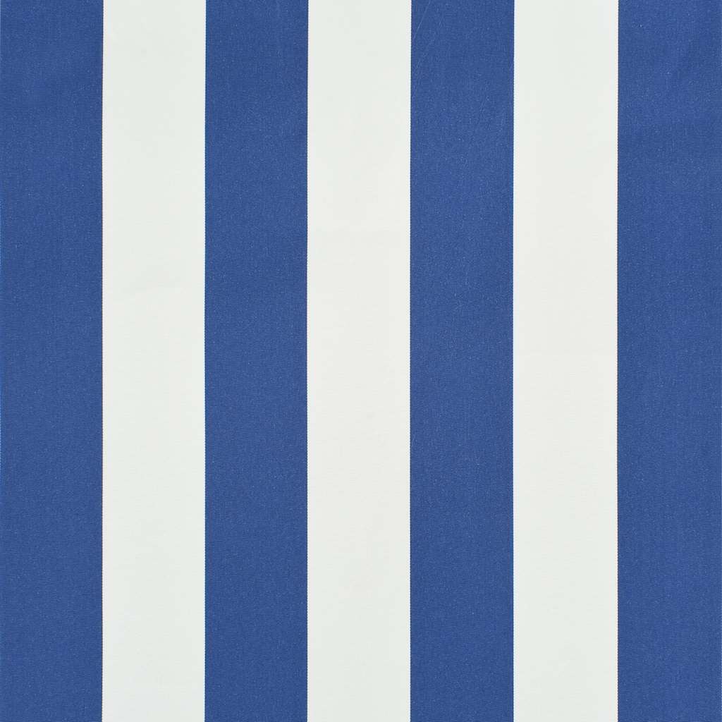 Uttrekkbar markise 350x150 cm blå og hvit