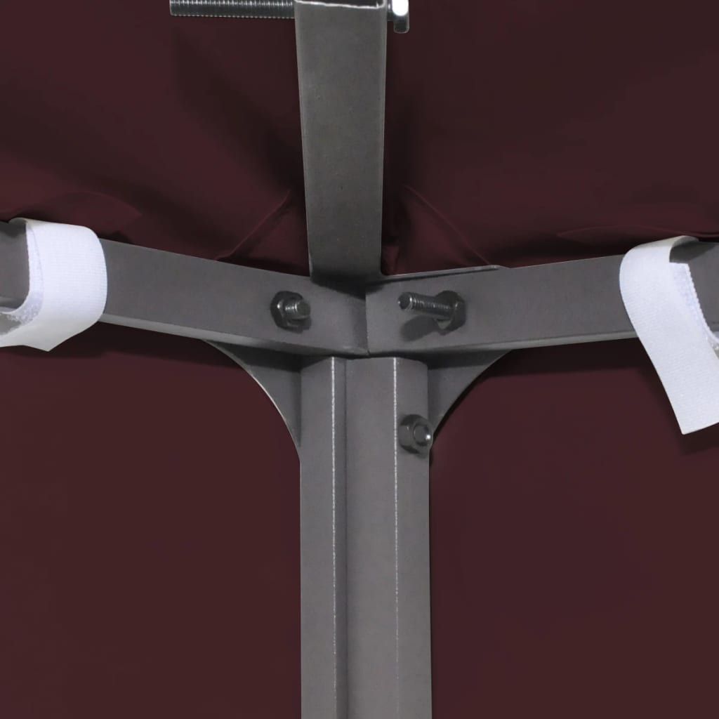 Dobbel toppduk til paviljong 310 g/m² 3x3 m vinrød