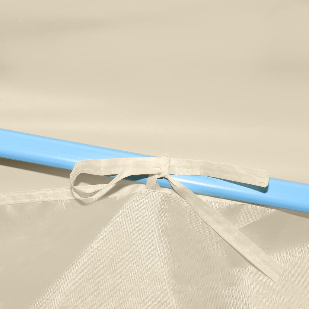 Sammenleggbart festtelt popup med 8 sidevegger 3x9 m kremhvit