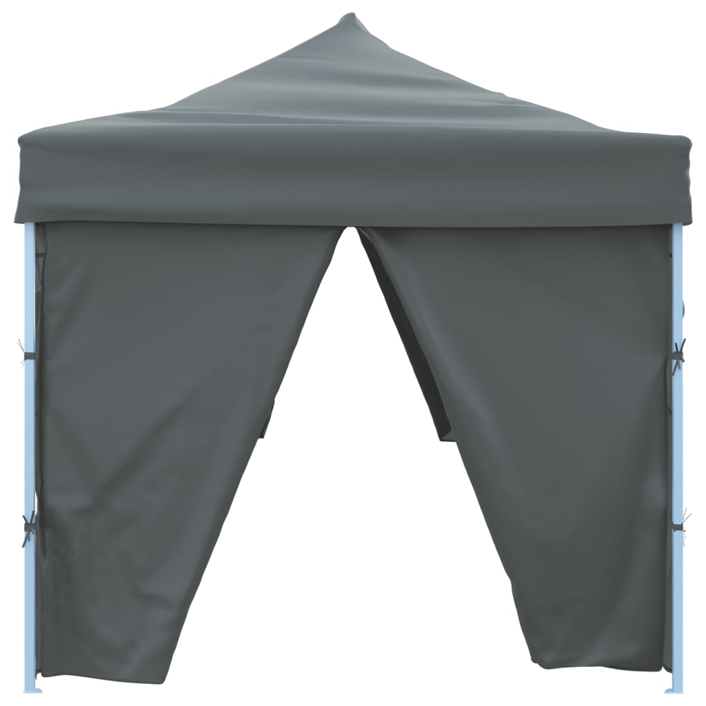 Sammenleggbart festtelt popup med 8 sidevegger 870x291x315 cm antrasitt