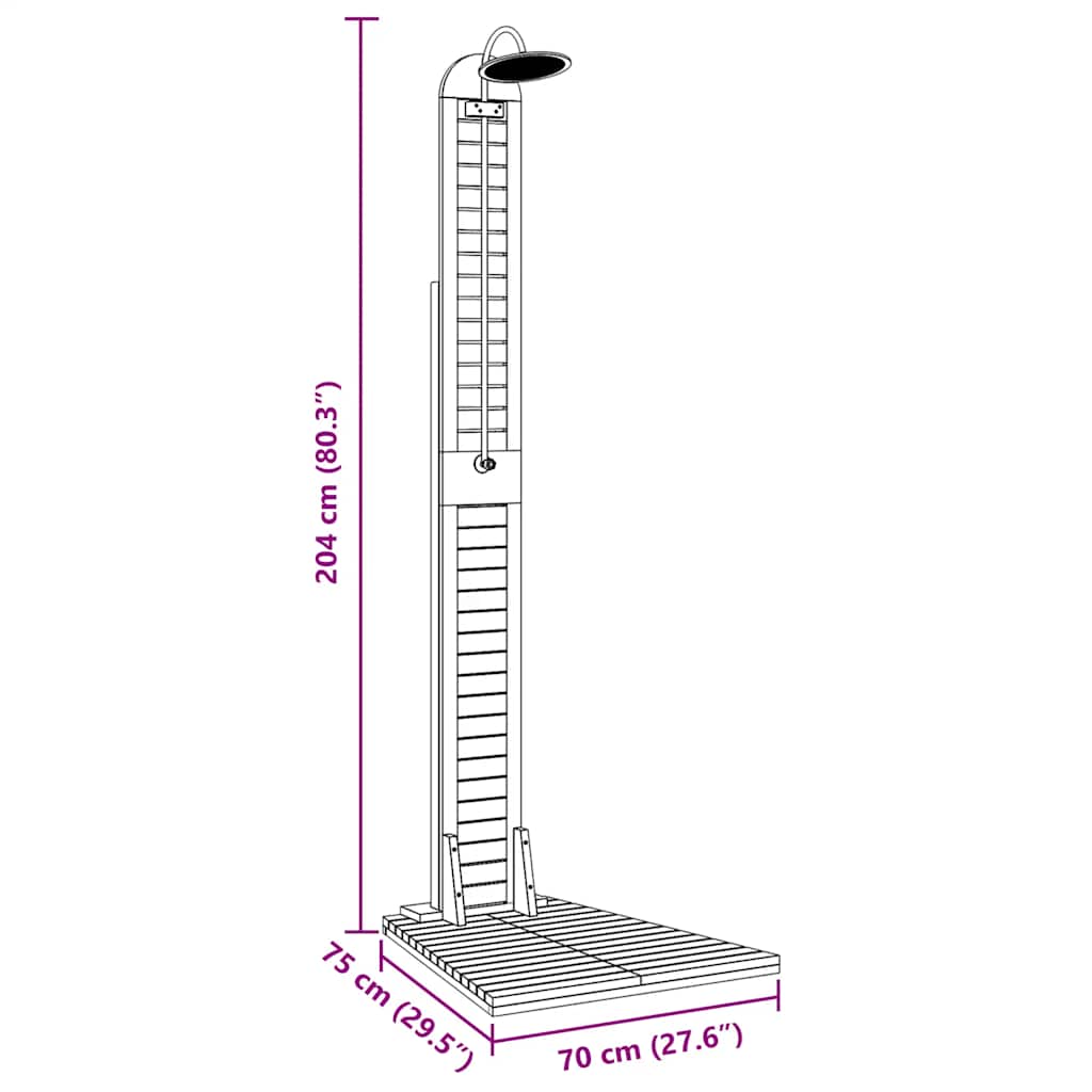 Hagedusj heltre teak 70x75x204 cm