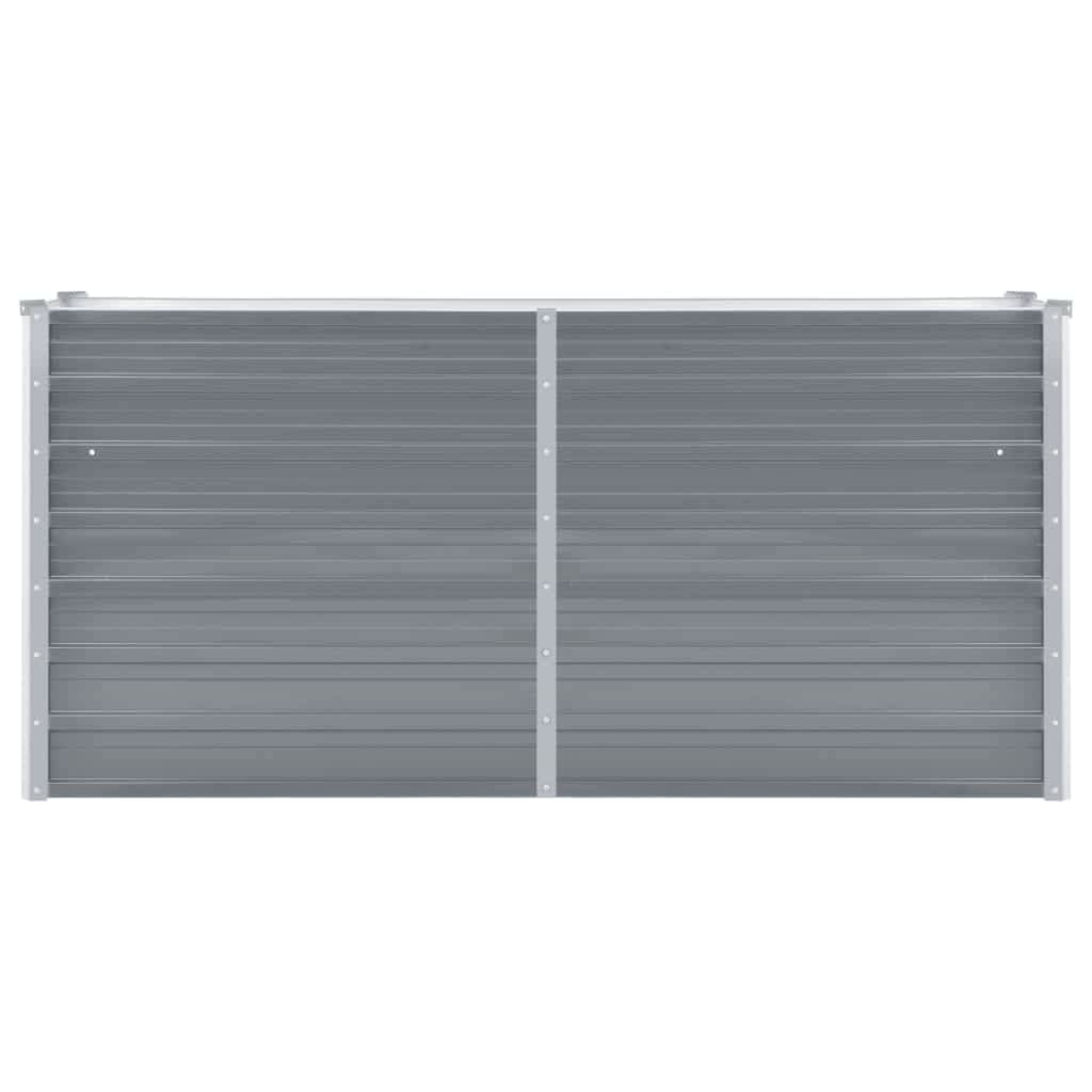 Høybed galvanisert stål 160x40x77 cm grå