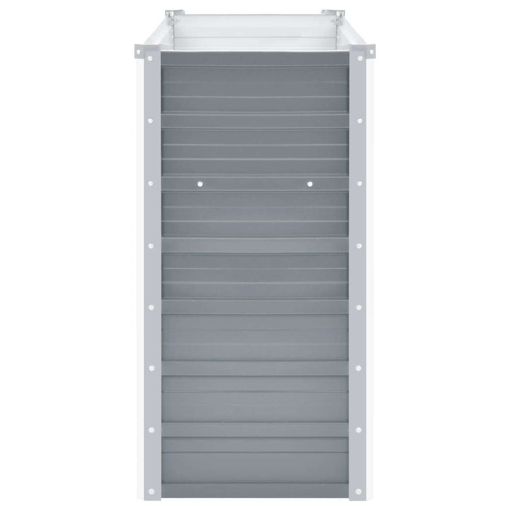 Høybed galvanisert stål 160x40x77 cm grå