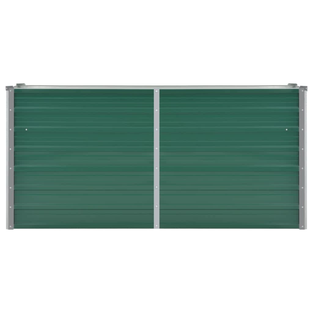 Høybed galvanisert stål 160x40x77 cm grønn