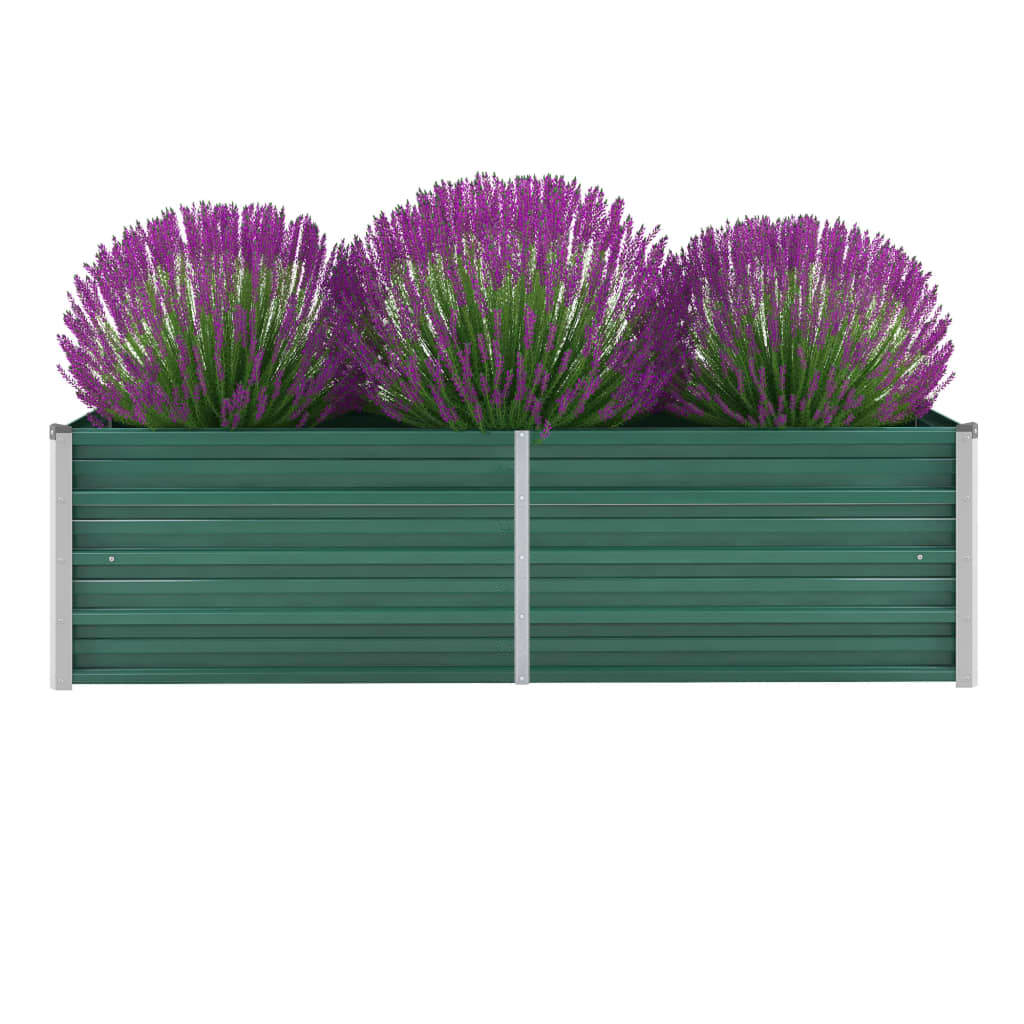 Høybed galvanisert stål 160x40x45 cm grønn