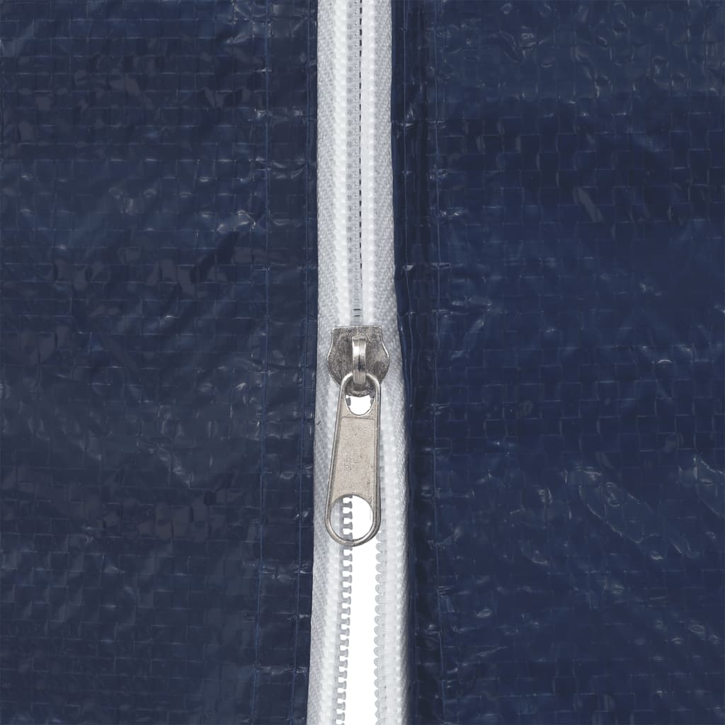 Partytelt sidevegg 2 stk med glidelås PE blå