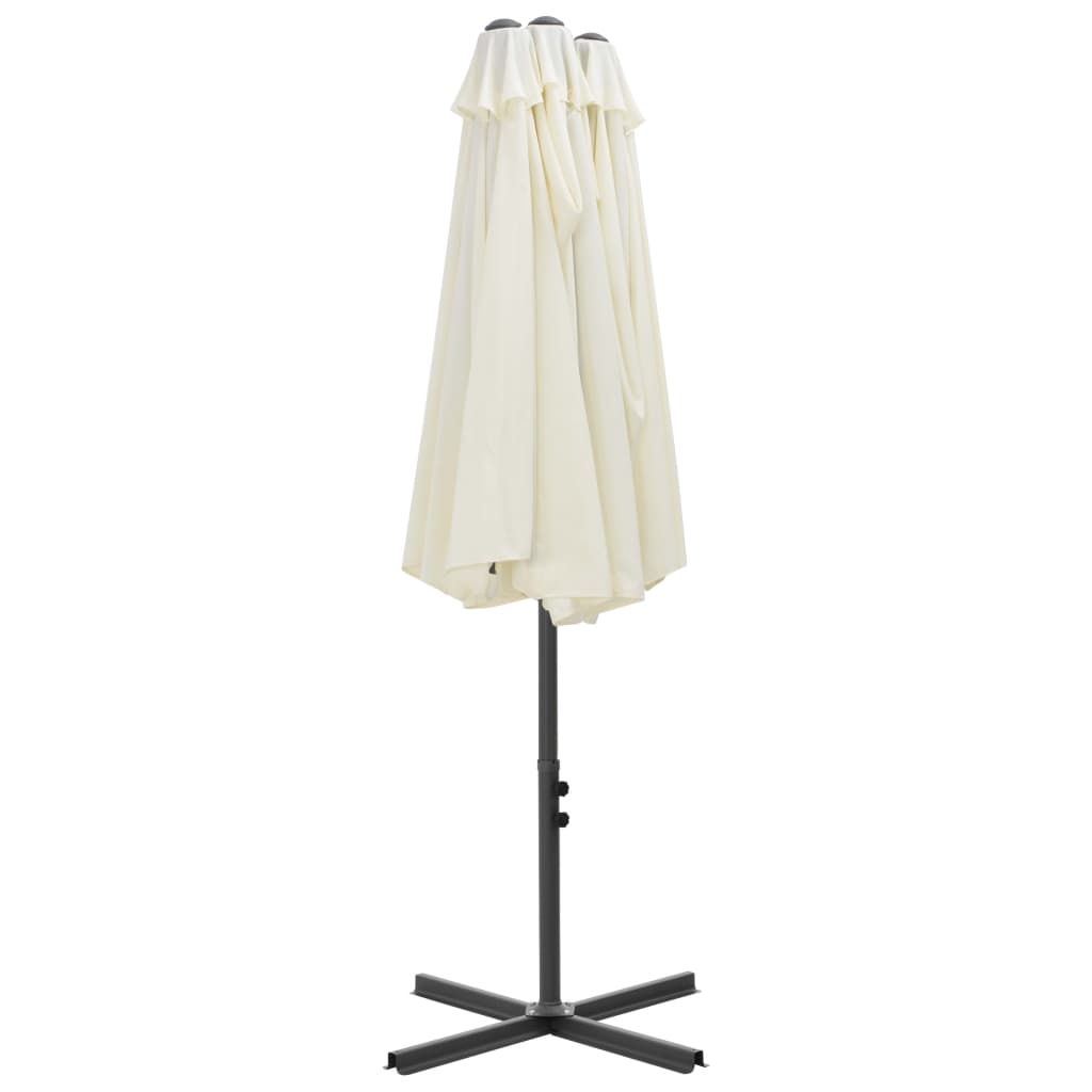 Parasoll med aluminiumsstang 460x270 cm sand