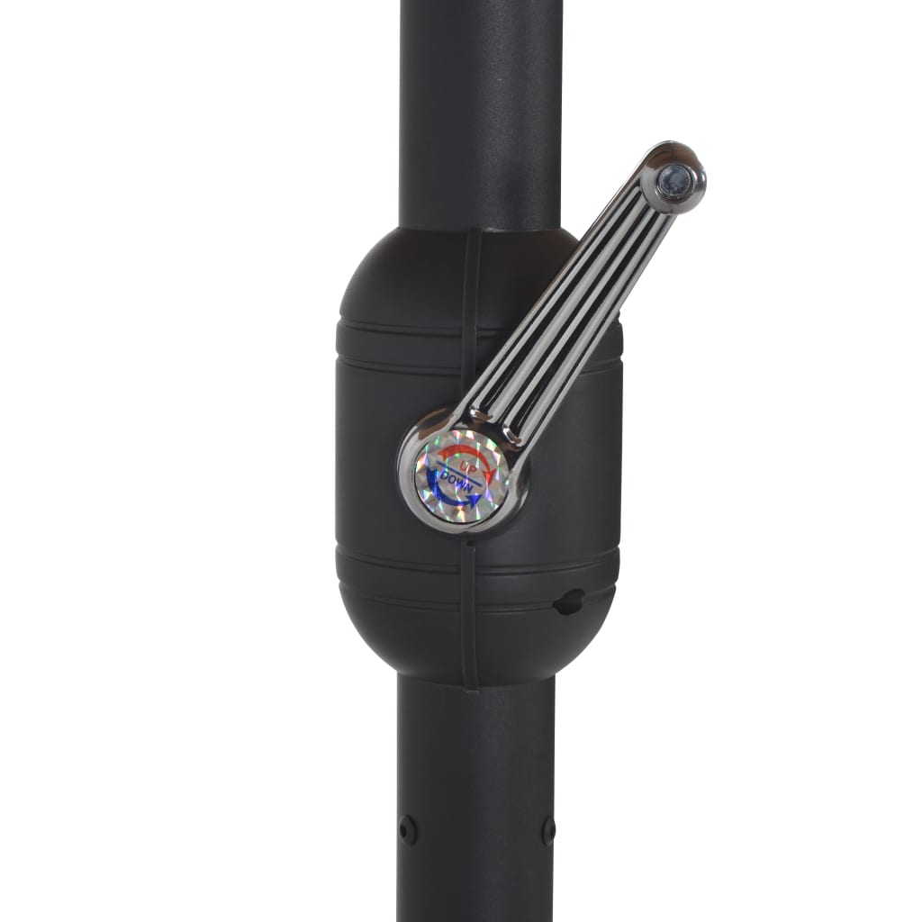 Parasoll med aluminiumsstang 460x270 cm antrasitt