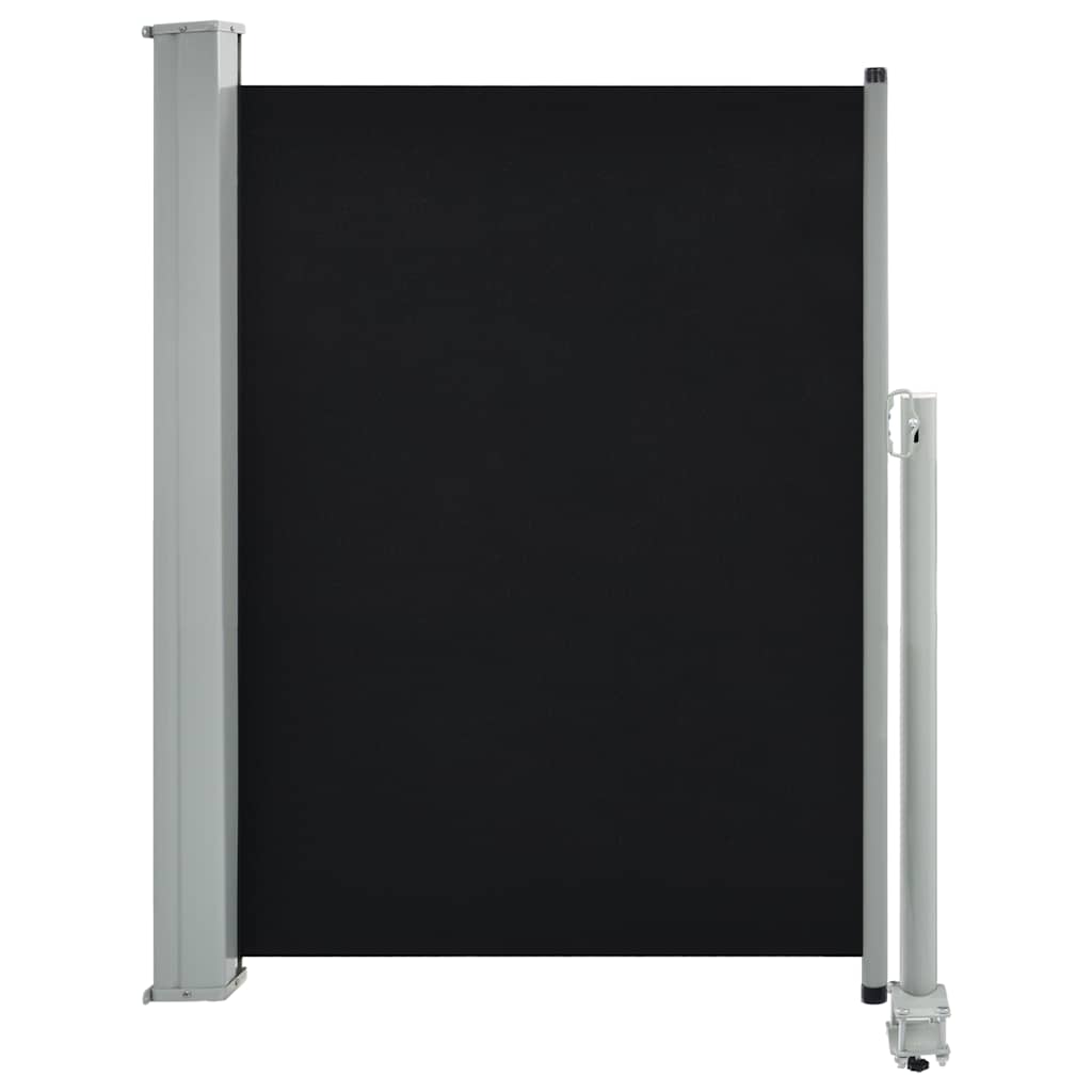 Uttrekkbar sidemarkise 100x300 cm svart