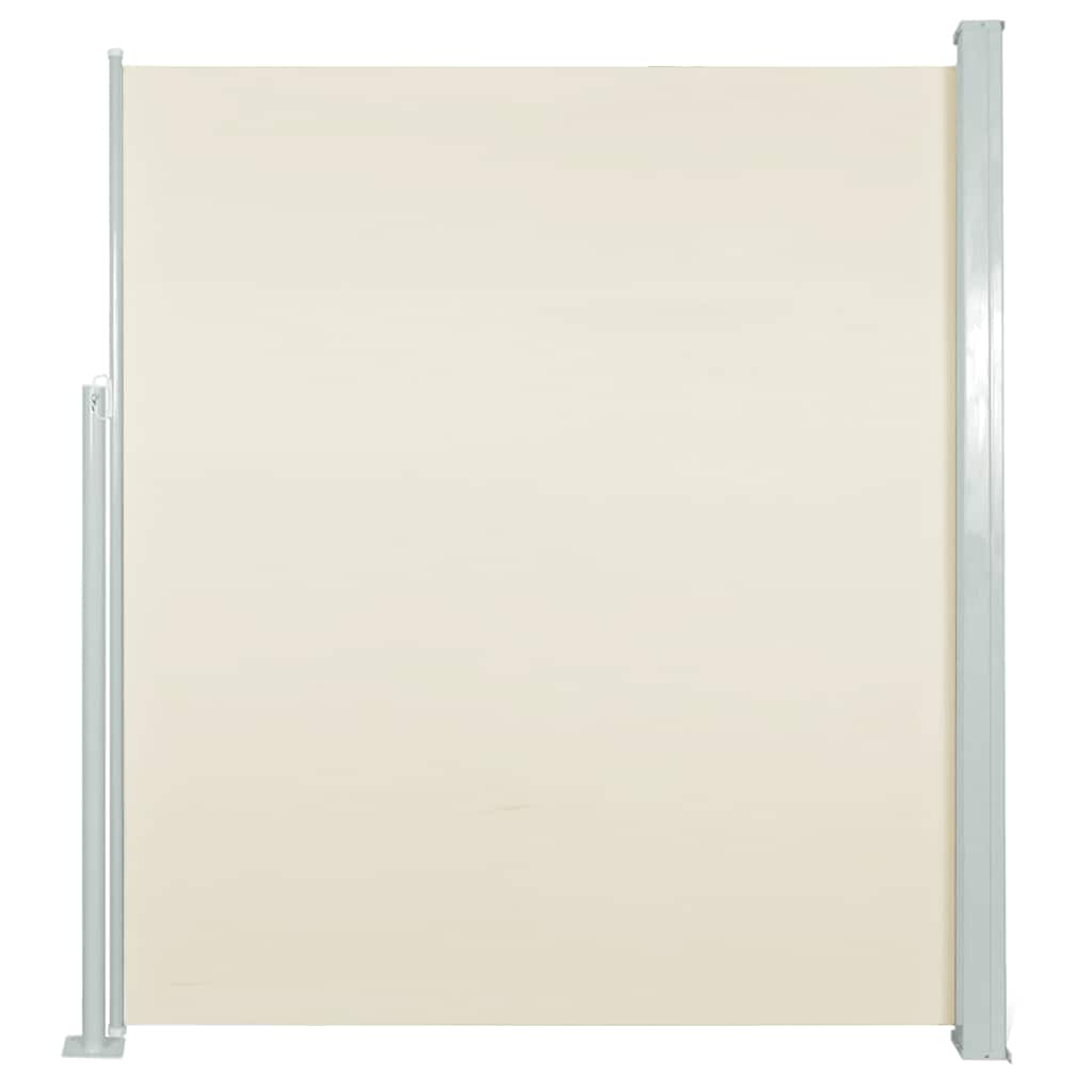 Uttrekkbar sidemarkise 120 x 300 cm kremhvit