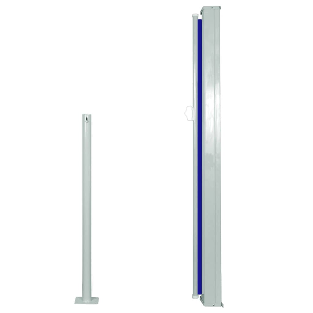 Uttrekkbar sidemarkise 120 x 300 cm blå