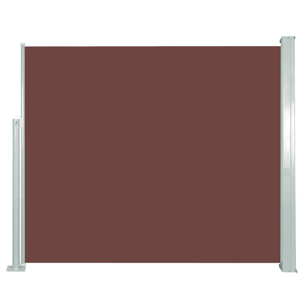 Uttrekkbar sidemarkise 120 x 300 cm brun