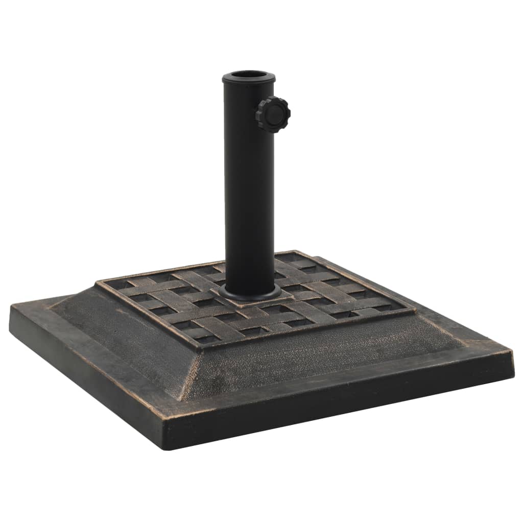 Parasollfot polyresin firkantet 12 kg bronse