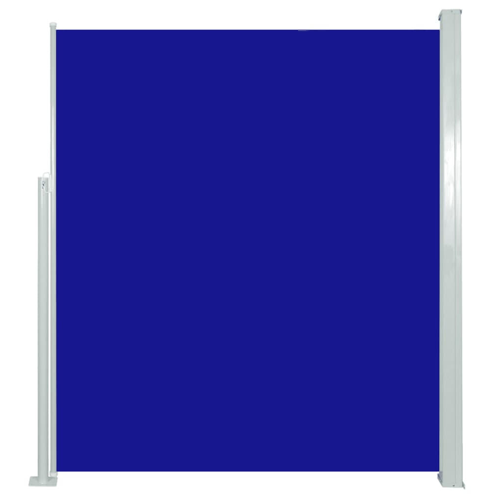 Uttrekkbar sidemarkise 160 x 500 cm blå
