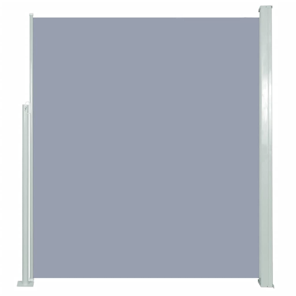 Uttrekkbar sidemarkise 160 x 500 cm grå
