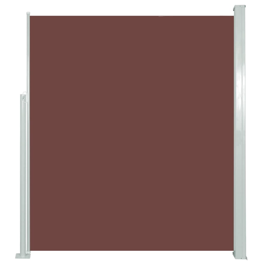 Uttrekkbar sidemarkise 160 x 500 cm brun