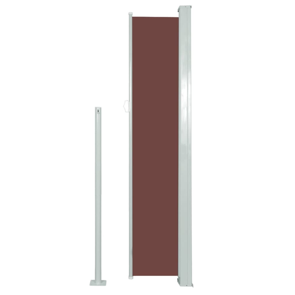 Uttrekkbar sidemarkise 160 x 500 cm brun