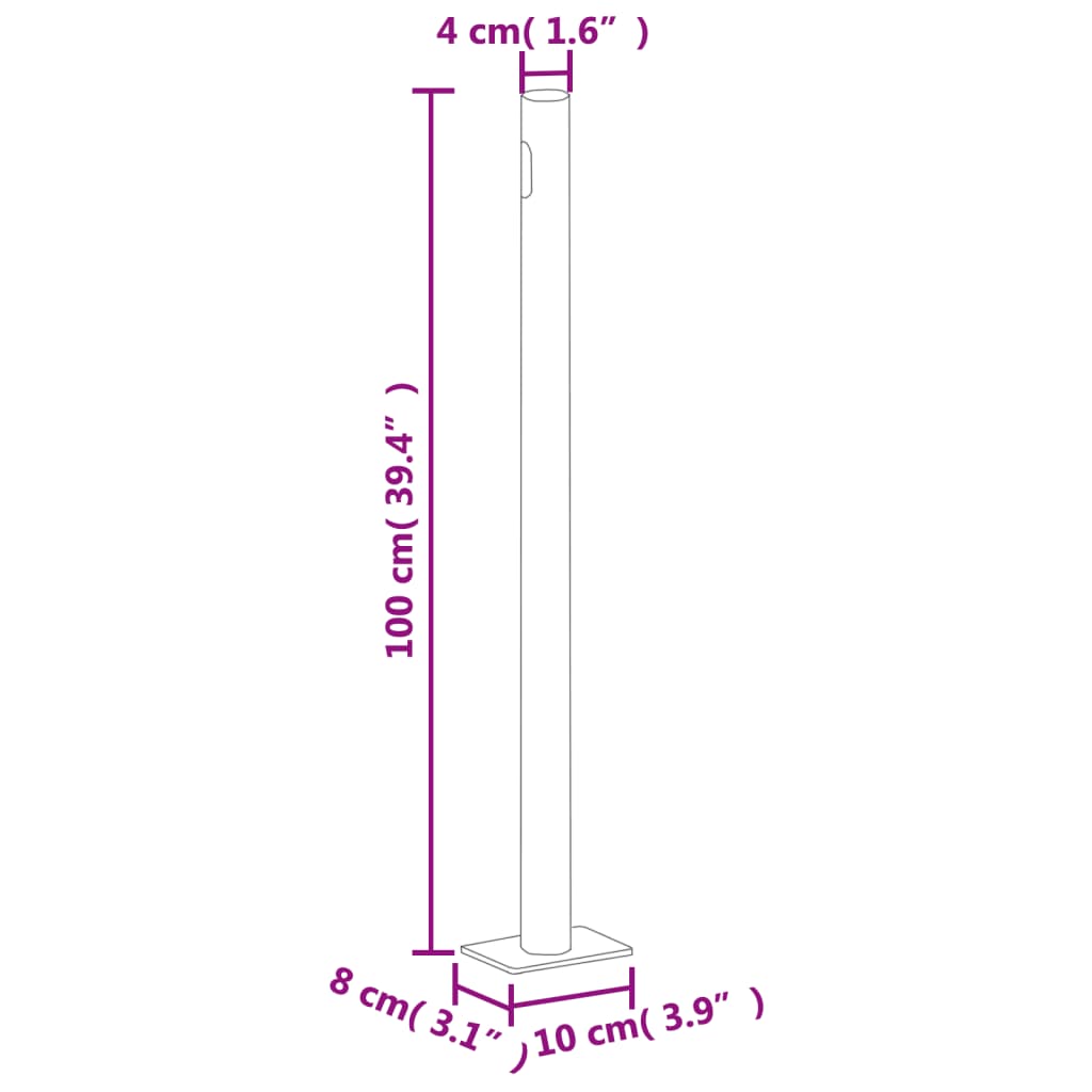Uttrekkbar sidemarkise 160 x 500 cm brun
