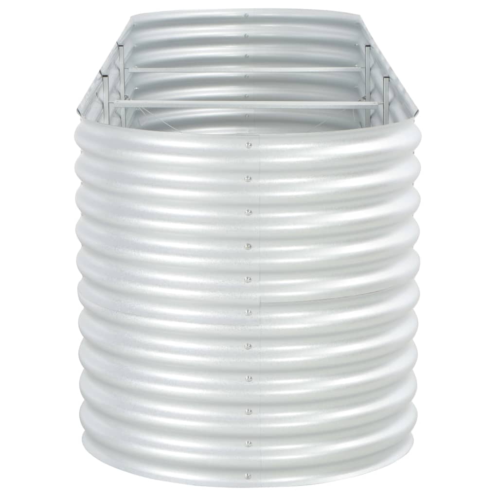 Høybed 320x80x81 cm galvanisert stål sølv