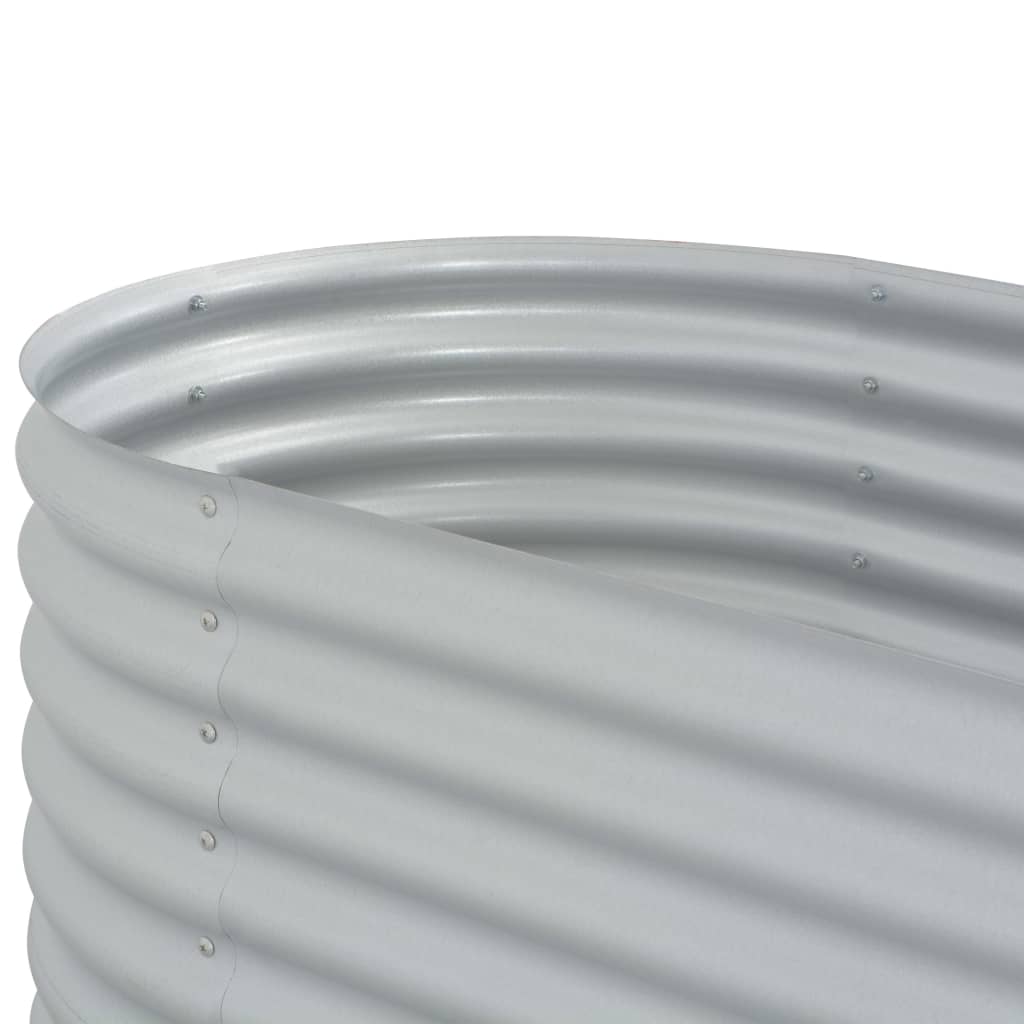 Høybed 320x80x81 cm galvanisert stål sølv