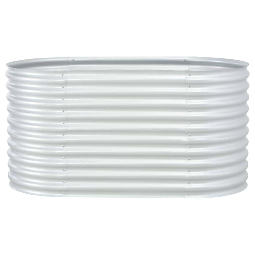 Høybed 160x80x81 cm galvanisert stål sølv