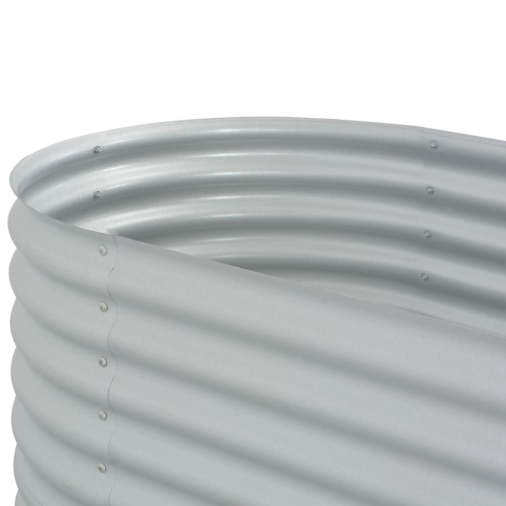 Høybed 160x80x81 cm galvanisert stål sølv