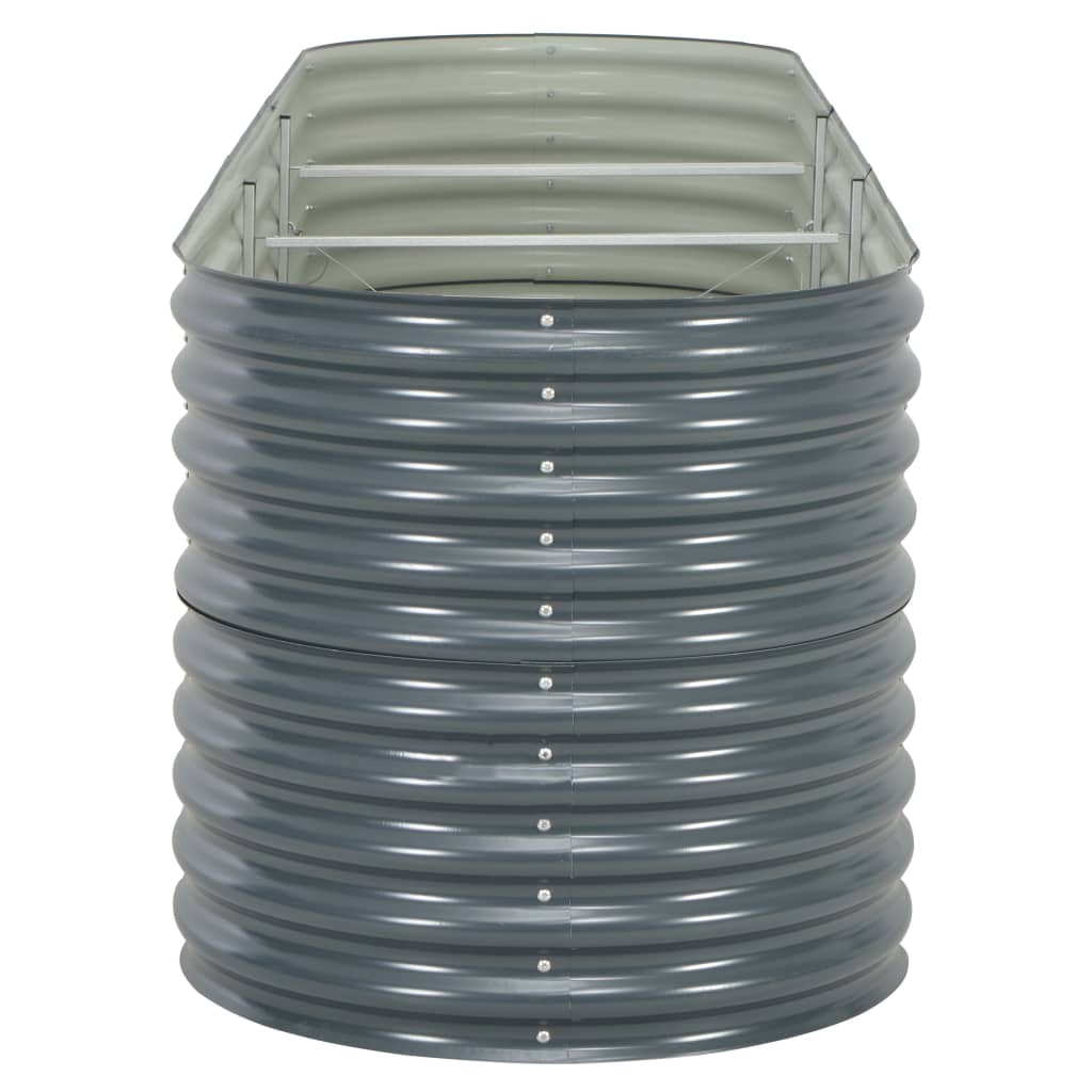 Høybed 320x80x81 cm galvanisert stål grå