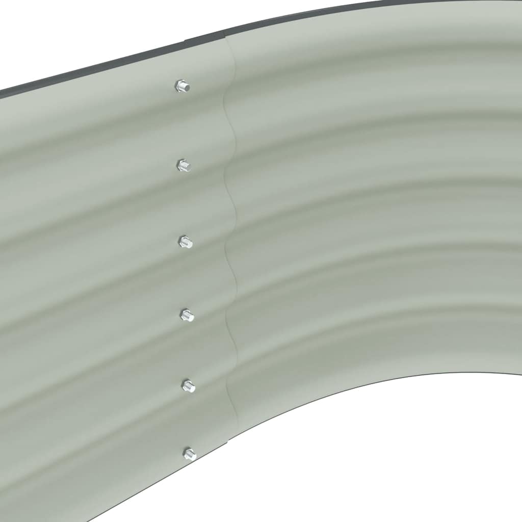 Høybed 240x80x44 cm galvanisert stål grå