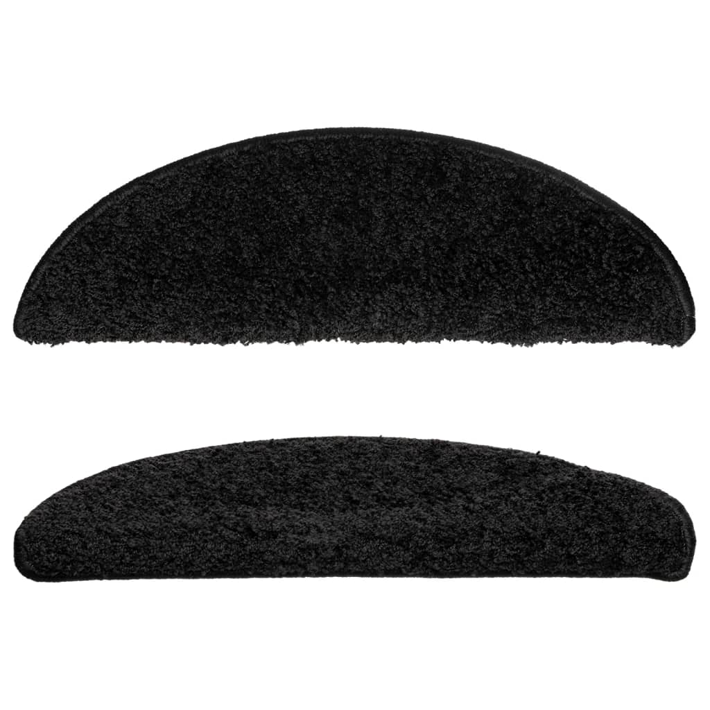 Trappetrinnstepper 15 stk svart 56x17x3 cm