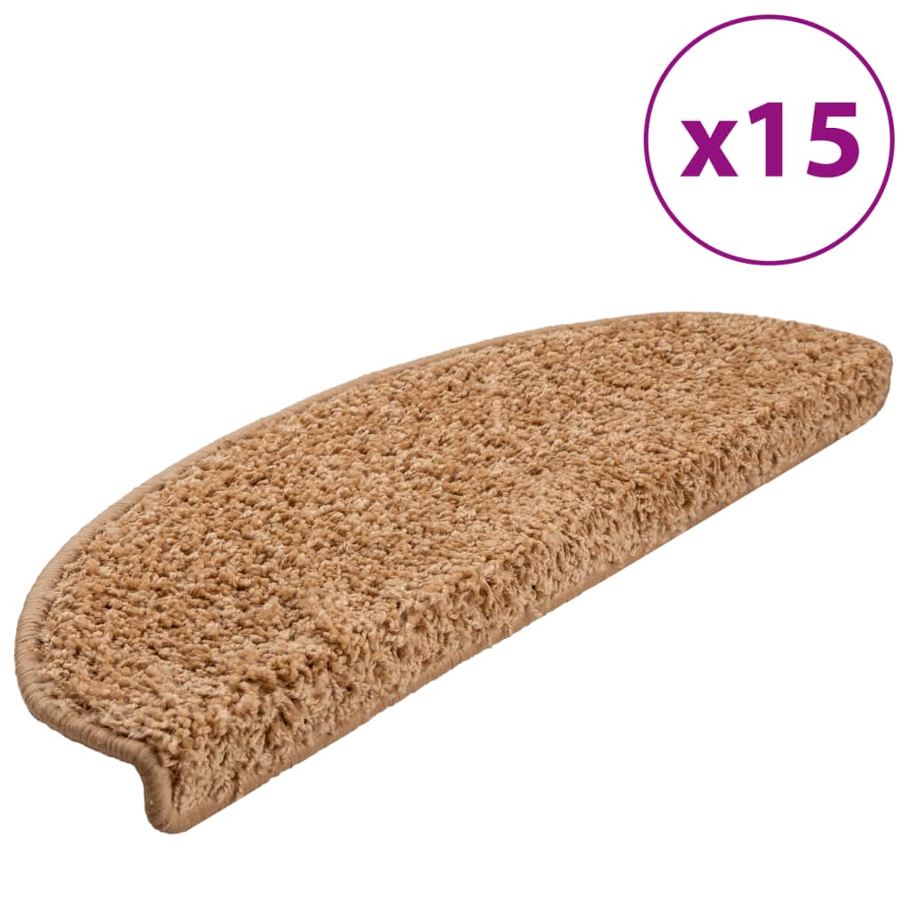 Trappetrinnstepper 15 stk beige 65x21x4 cm