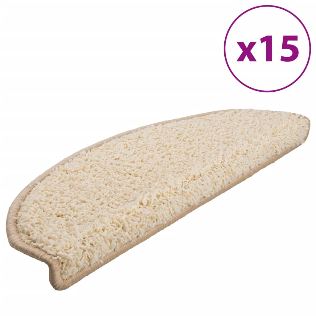 Trappetrinnstepper 15 stk kremhvit 65x21x4 cm