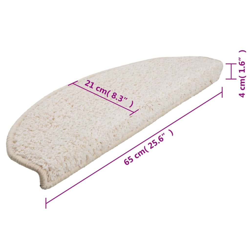 Trappetrinnstepper 15 stk hvit 65x21x4 cm