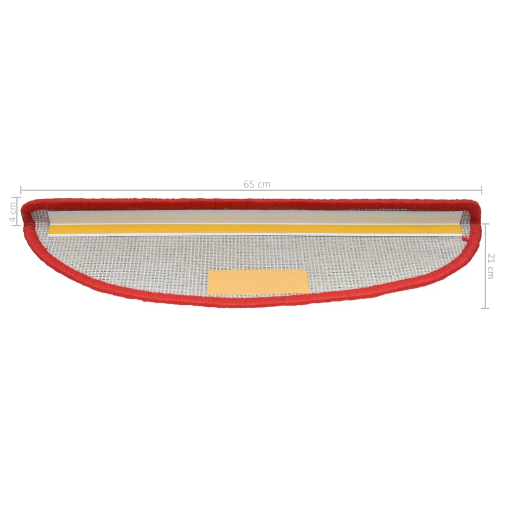 Trappetrinnstepper 15 stk rød 65x21x4 cm