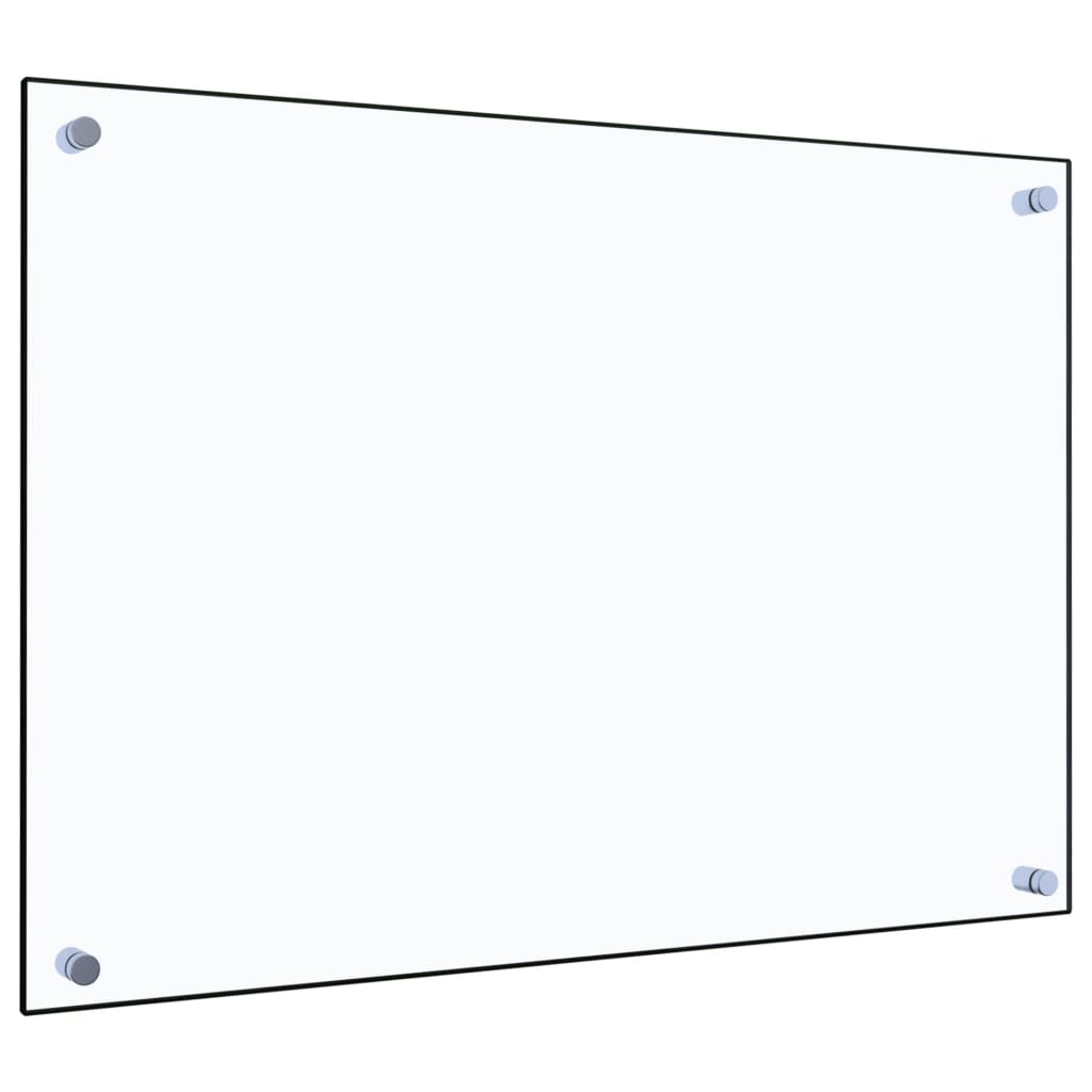 Kjøkkenplate gjennomsiktig 70x50 cm herdet glass