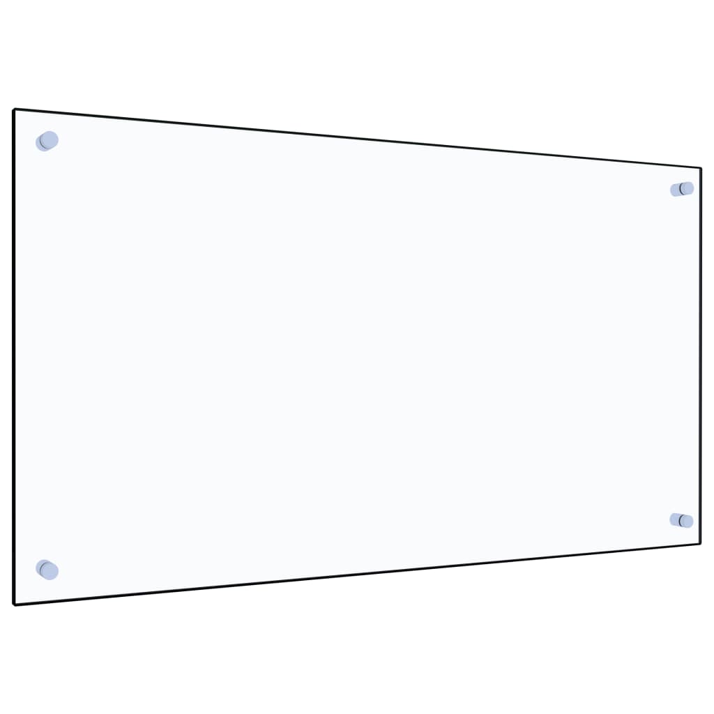 Kjøkkenplate gjennomsiktig 90x50 cm herdet glass