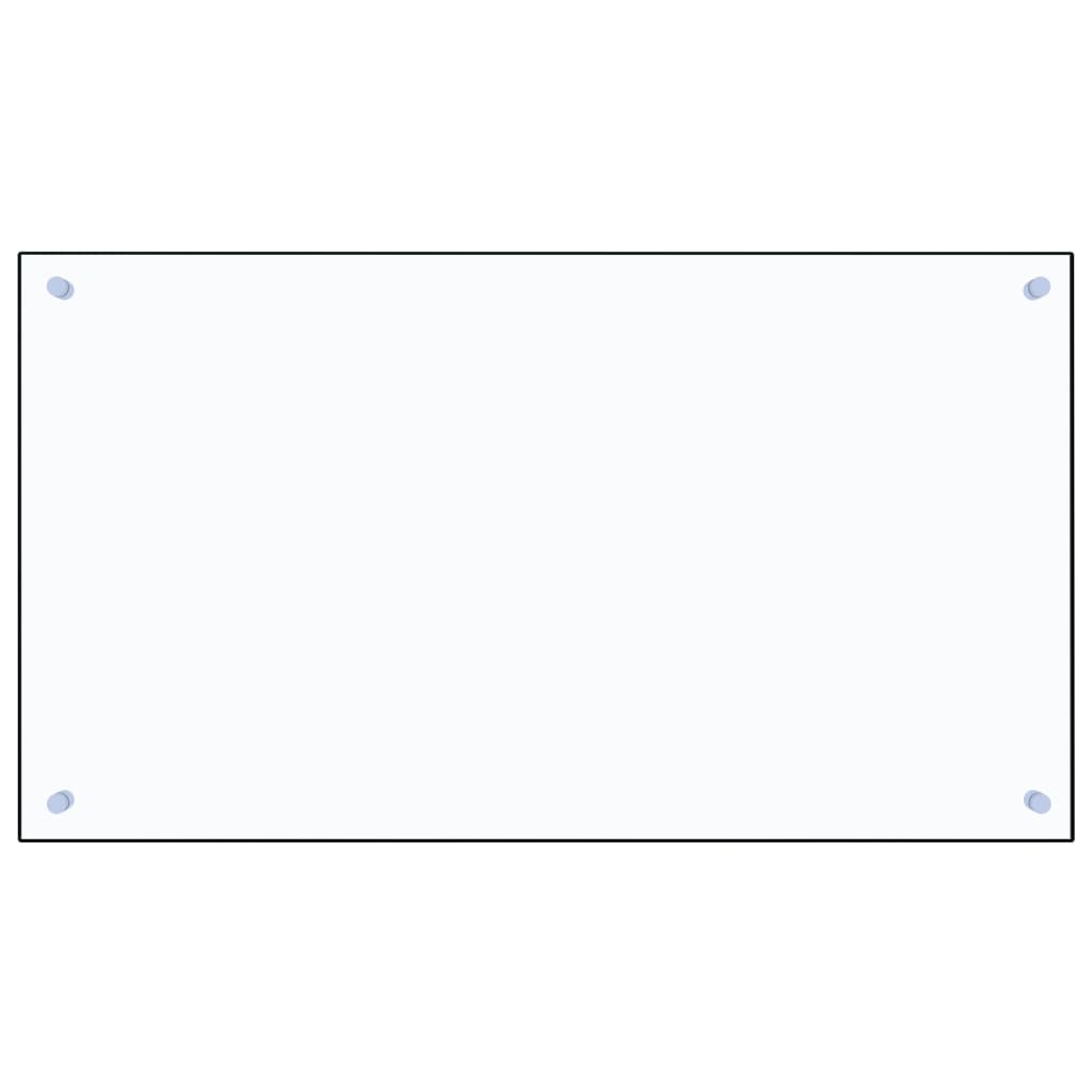 Kjøkkenplate gjennomsiktig 90x50 cm herdet glass