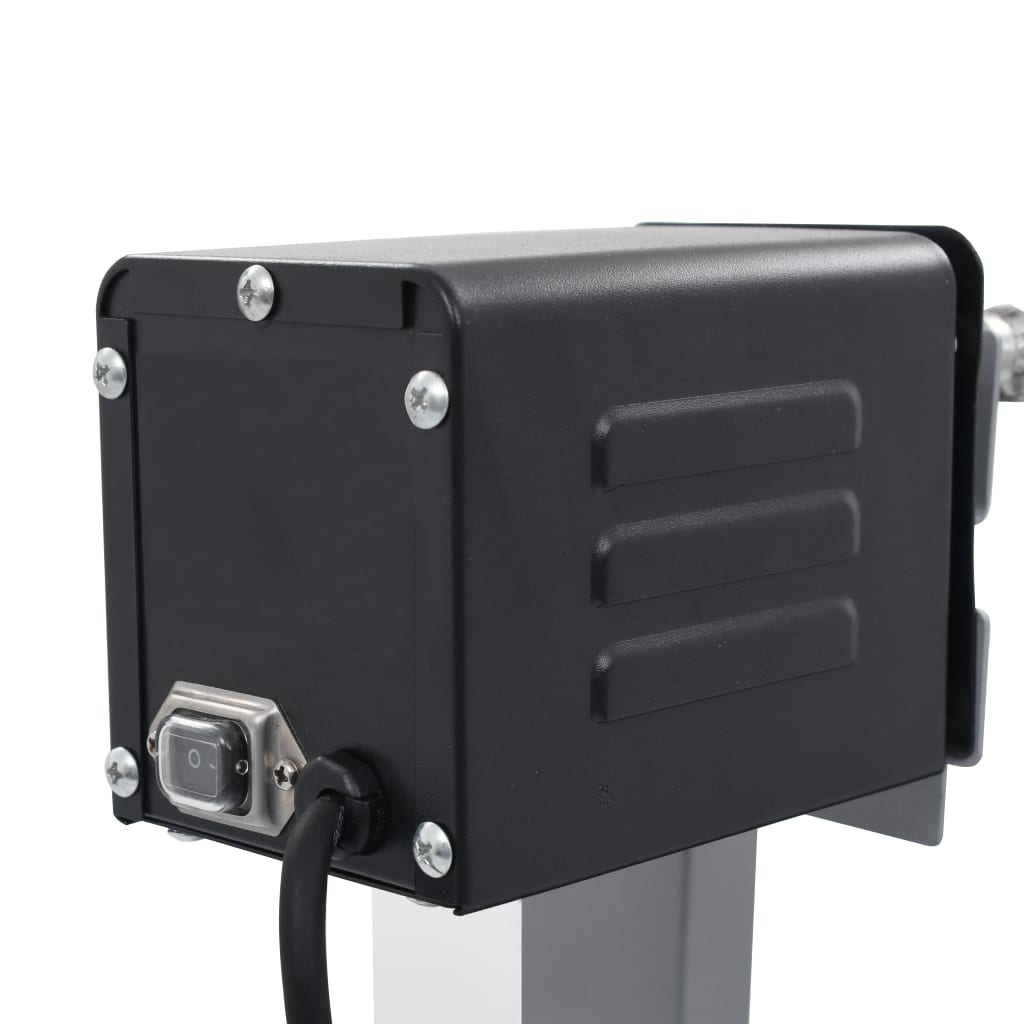 Grill med elektrisk grillspyd rustfritt stål