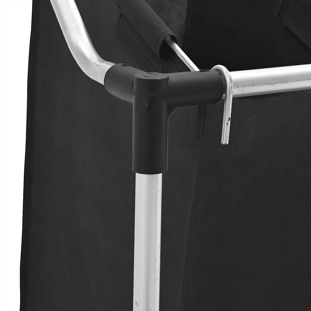 Skittentøyskurv med fire poser svart grå