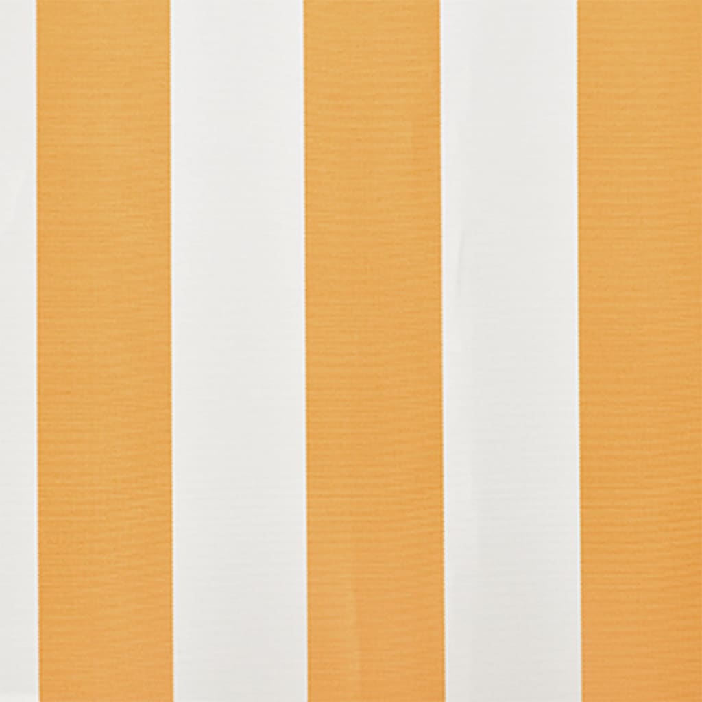 Markiseduk solsikkegul og hvit 4 x 3 m (ramme ikke inkludert)