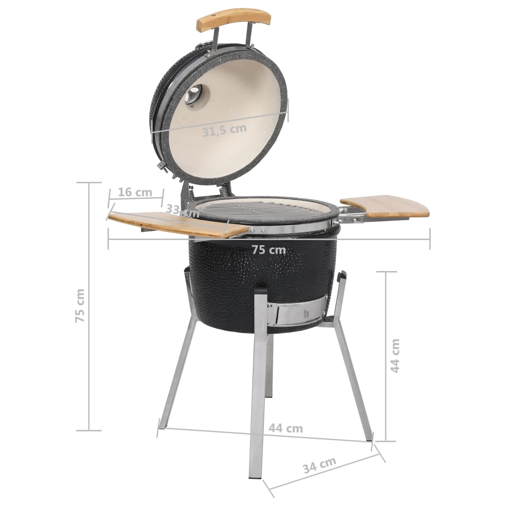 Kamado Kullgrill med Røykemulighet Keramikk 76 cm | Outlet