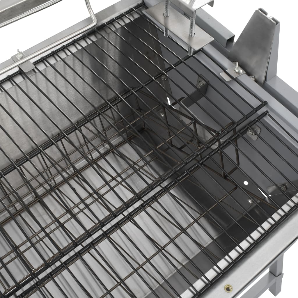 Grill med grillspyd jern og rustfritt stål